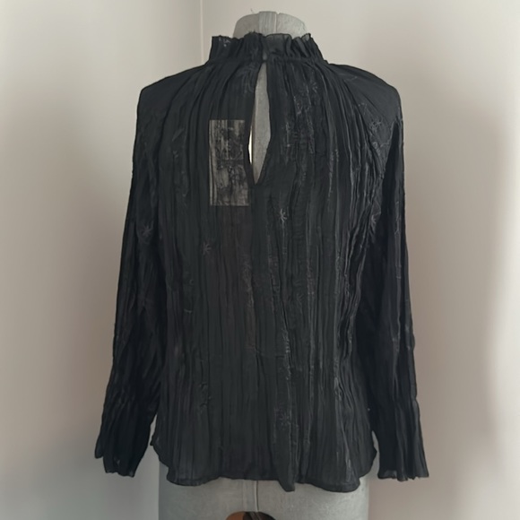 ZARA Black Sheer Top NWT M - Picture 8 of 11